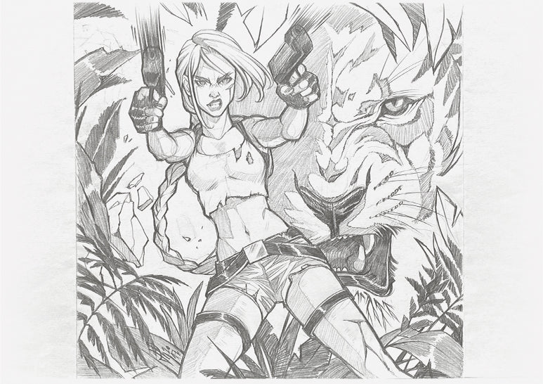 Original pencil : Lara Inktober 2017, sketch