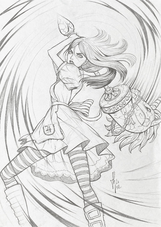 Original pencil : Alice